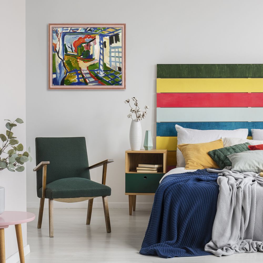 Grape Arbor Pre-framed - Rose Gold Classico Frame 20" X 24"