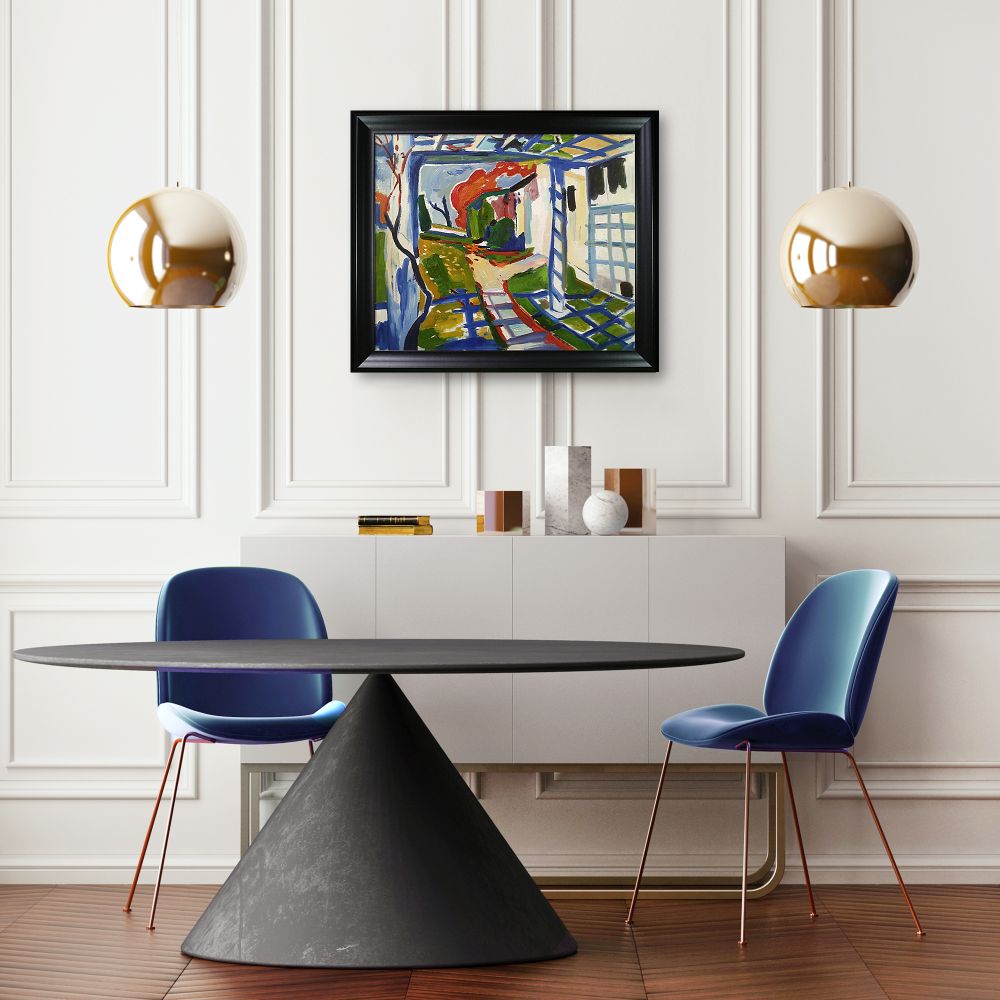 Grape Arbor Pre-framed - Black Matte Frame 20"X24"