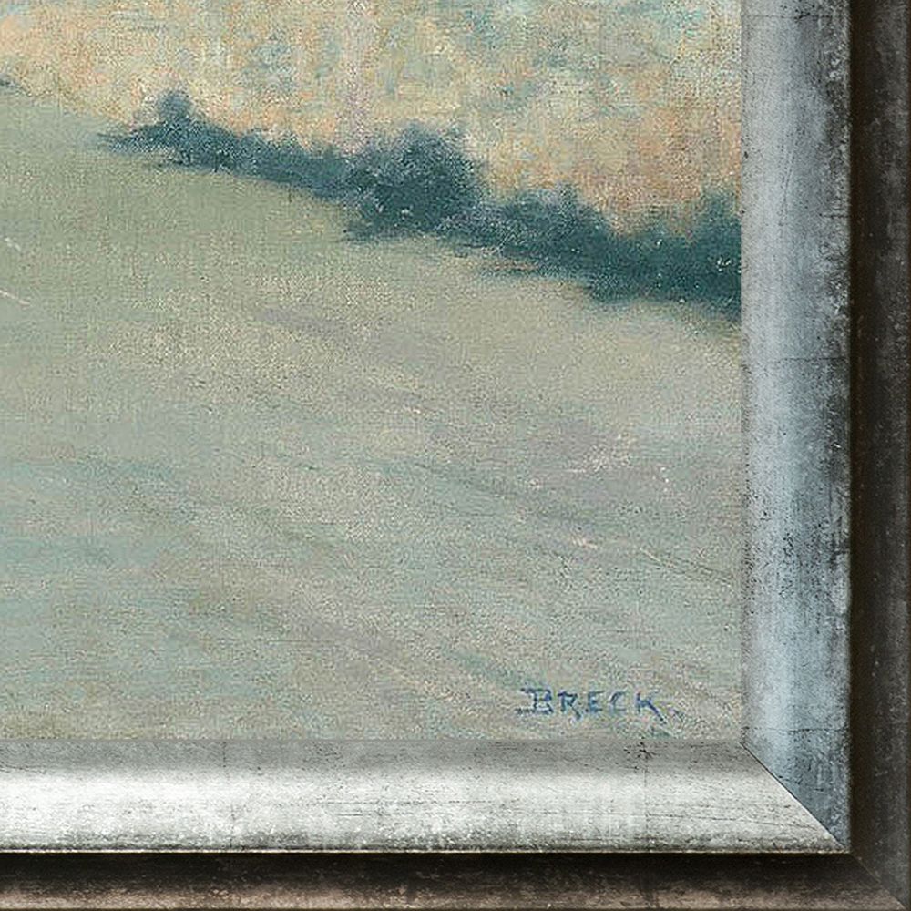 Evening in Giverny Pre-framed - Athenian Distressed Silver Frame 20"X24"