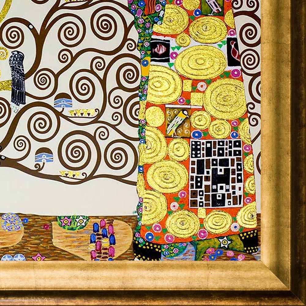 The Tree of Life, Stoclet Frieze, 1909 (Luxury Line) Pre-Framed - Athenian Gold Frame 24"X36"