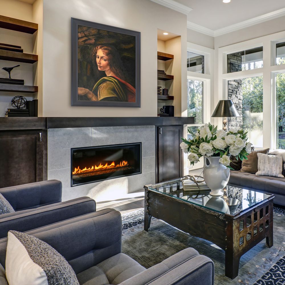 The Virgin of the Rocks (detail - young woman)