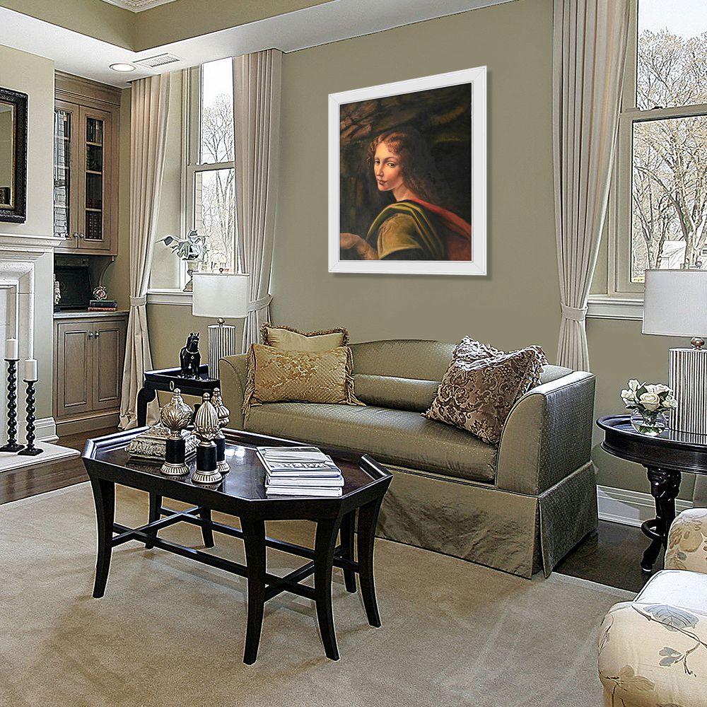 The Virgin of the Rocks (detail - young woman)