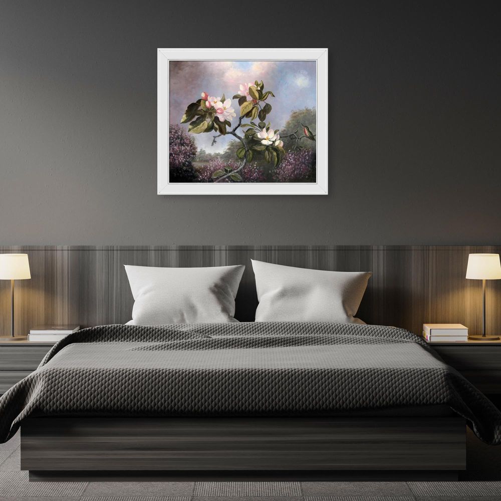 Apple Blossoms and Hummingbird