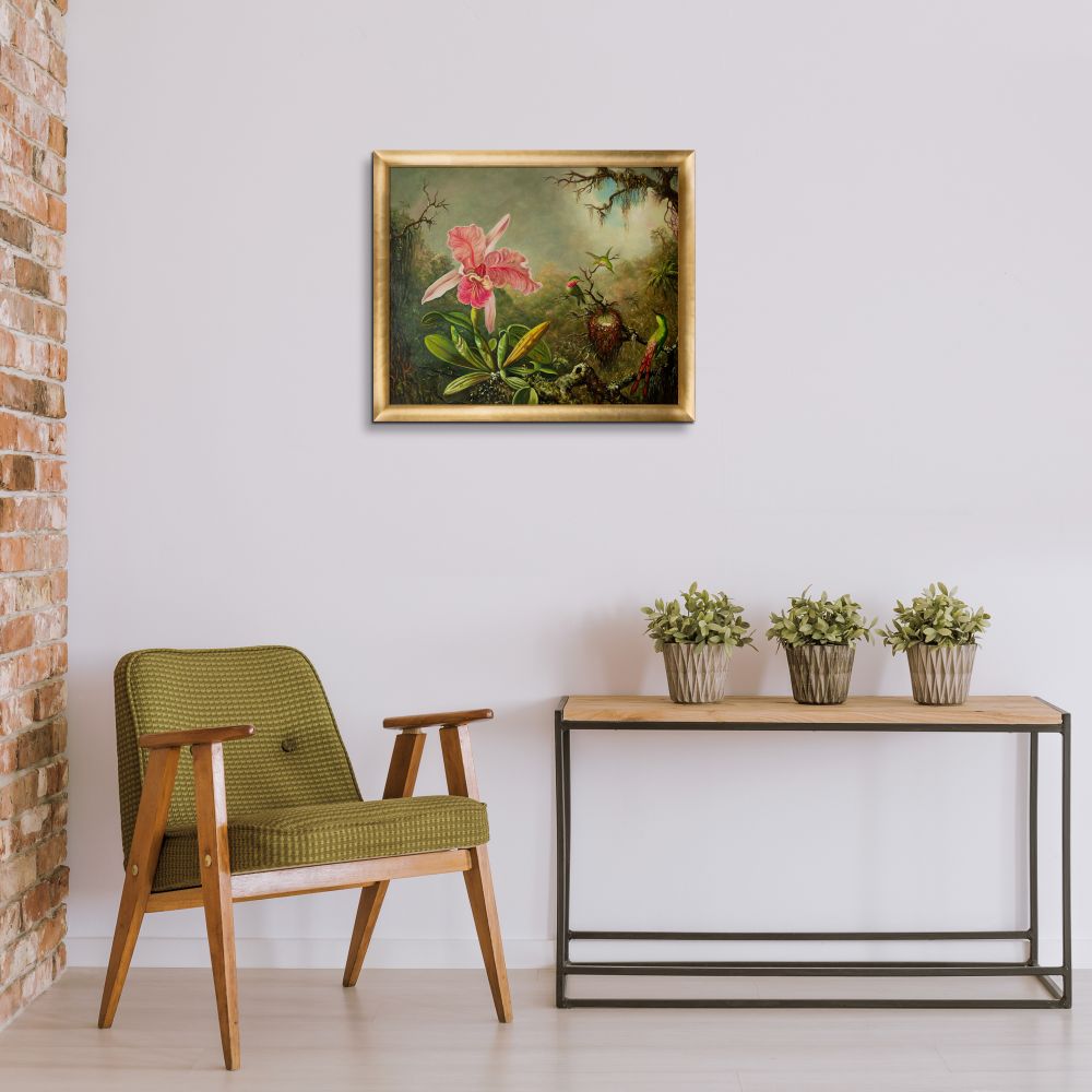 Cattleya Orchid and Three Hummingbirds, 1871