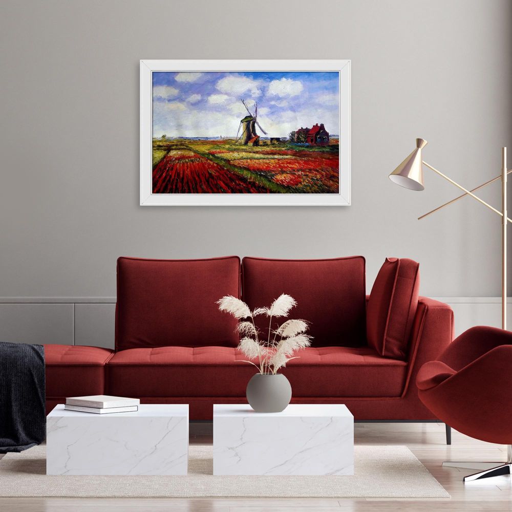 Tulip Field with the Rijnsburg Windmill