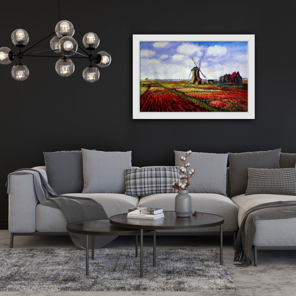 Tulip Field with the Rijnsburg Windmill