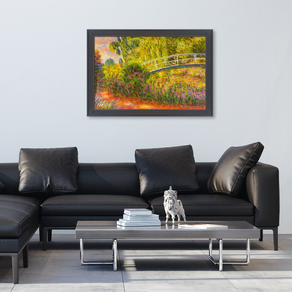 The Japanese Bridge (The Water-Lily Pond, Water Irises)