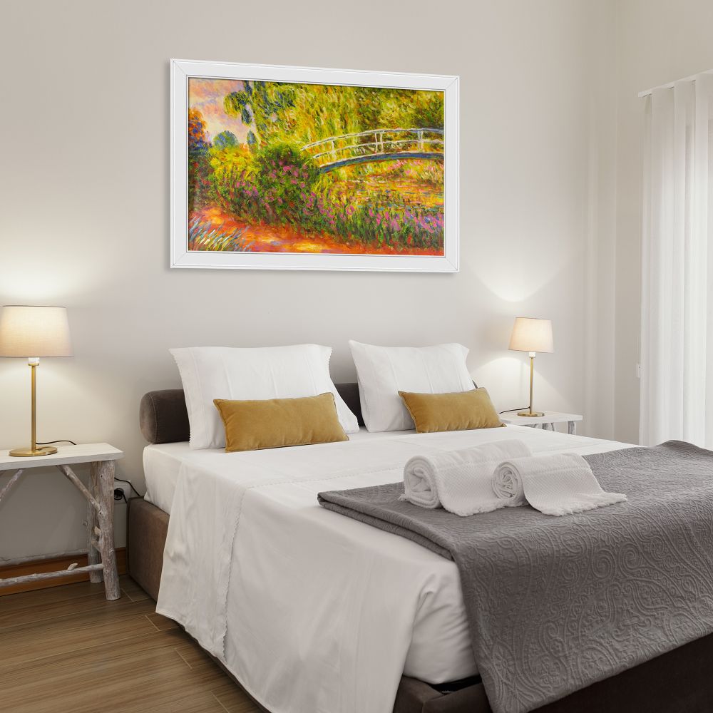 The Japanese Bridge (The Water-Lily Pond, Water Irises)