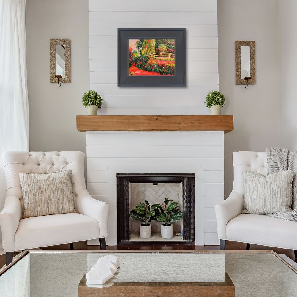 The Japanese Bridge (The Water-Lily Pond, Water Irises)