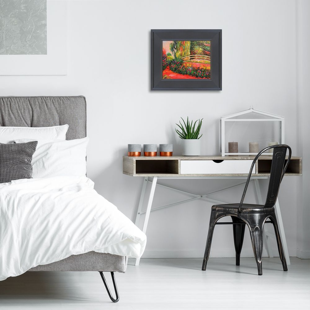 The Japanese Bridge (The Water-Lily Pond, Water Irises)