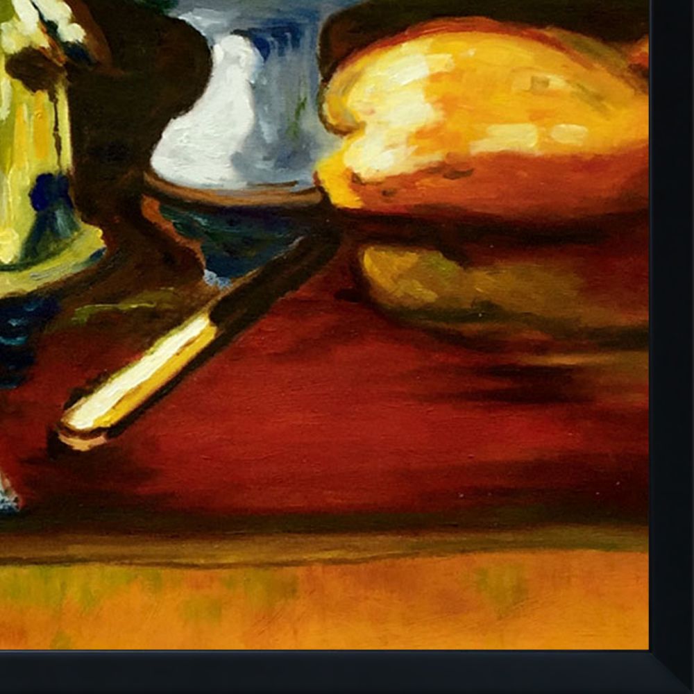 Still Life with Oranges Pre-framed - Studio Black Wood Frame 20"X24"