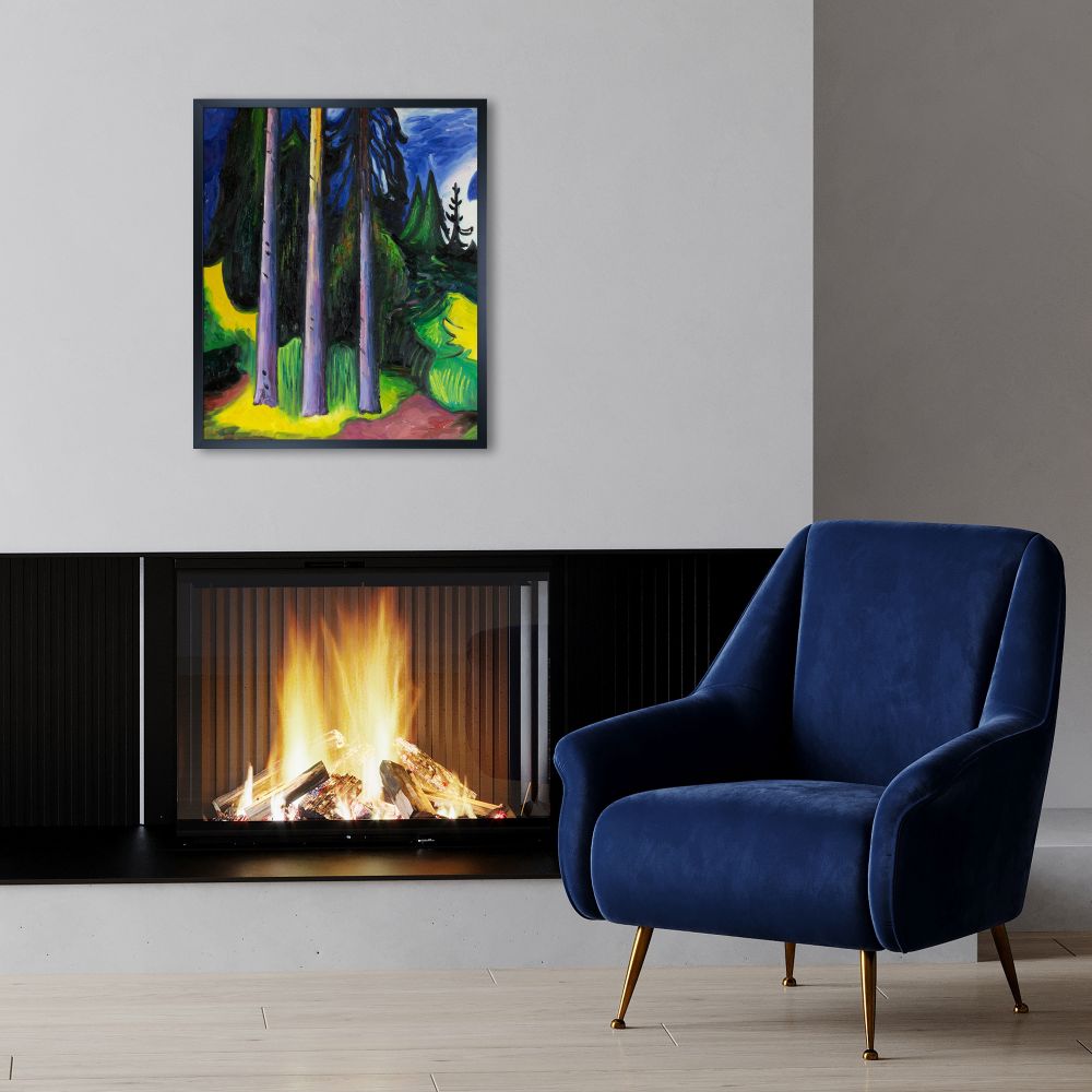 Forest, 1903 Pre-framed - Studio Black Wood Frame 20"X24"