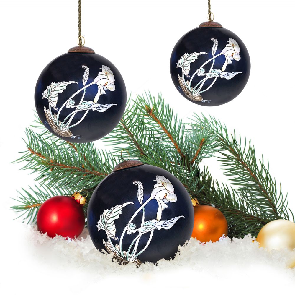 Calla Lilies Glass Ornament Collection (Set of 3)