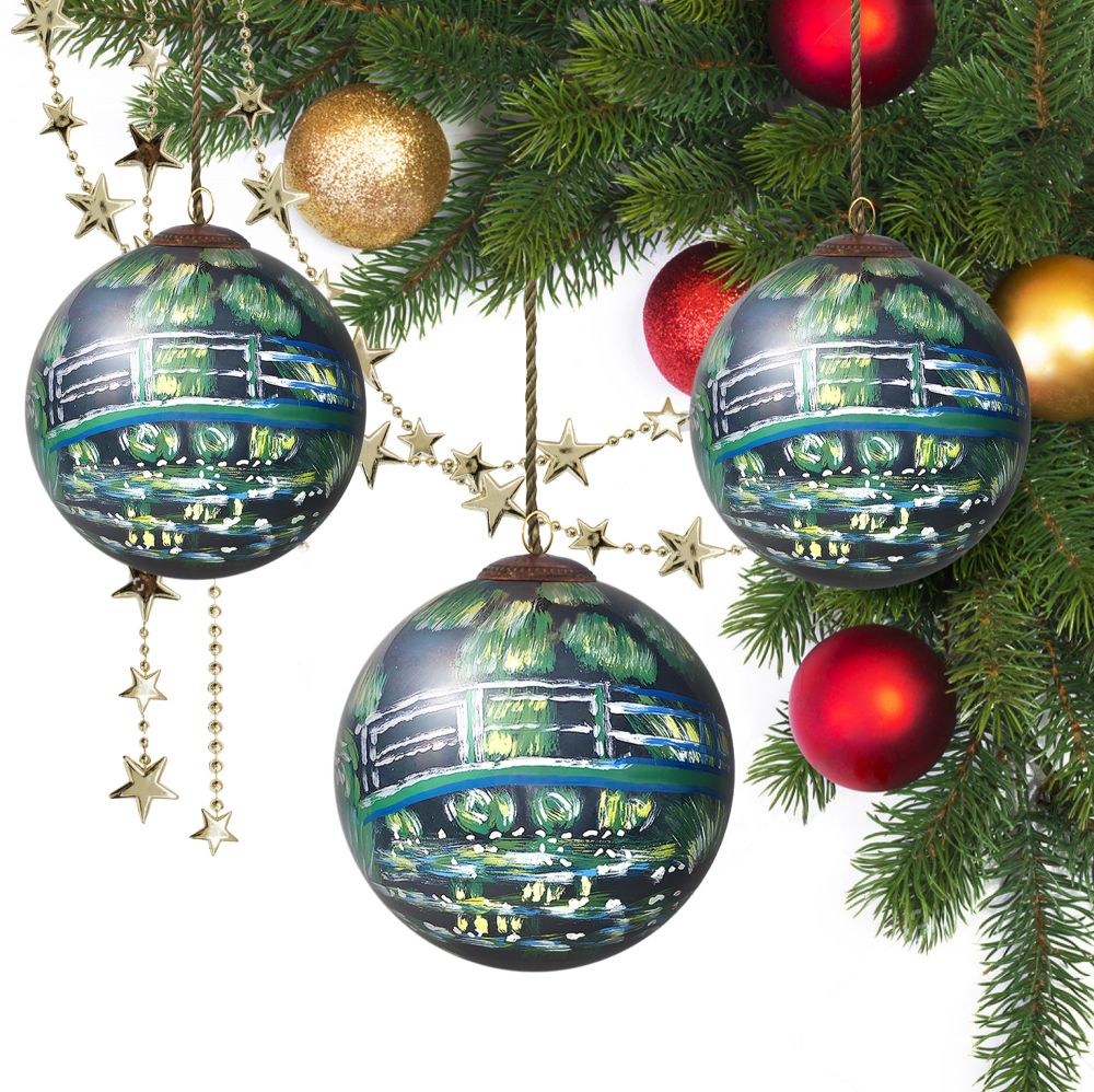 Japanese Bridge Glass Ornament Collection (Set of 3)