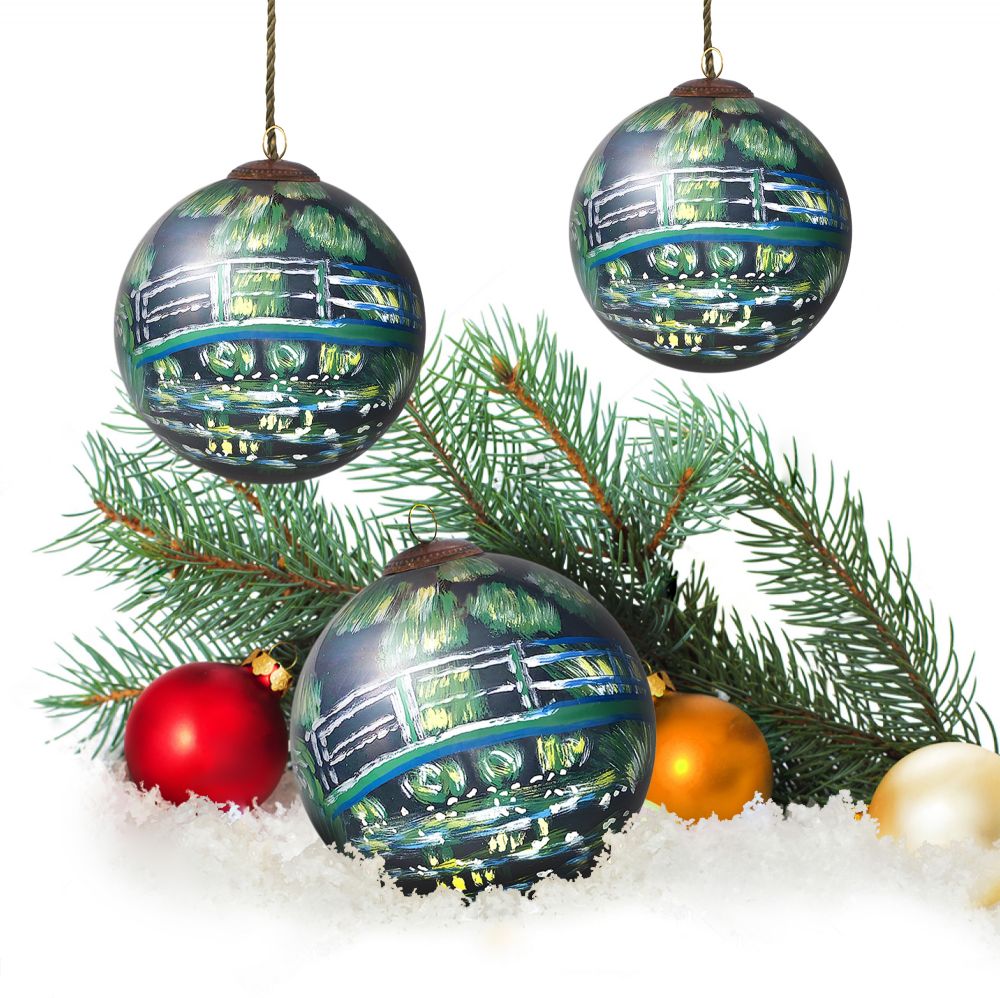 Japanese Bridge Glass Ornament Collection (Set of 3)