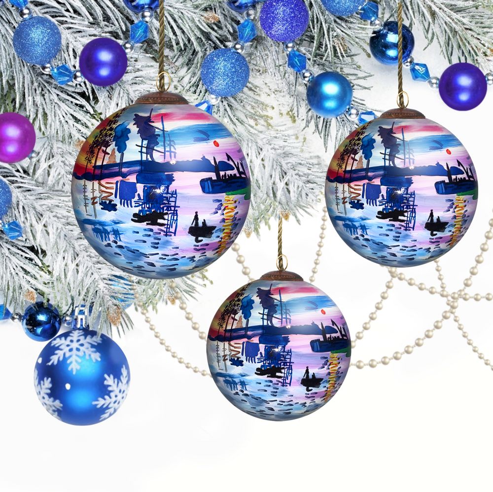 Impression Sunrise Glass Ornament Collection (Set of 3)