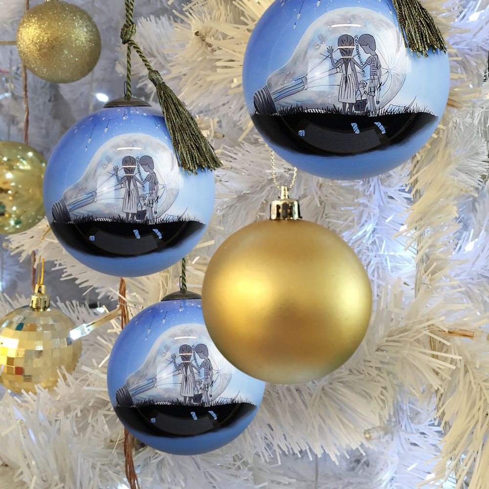 The Night We Broke The Moon Glass Ornament Collection (Set of 3)