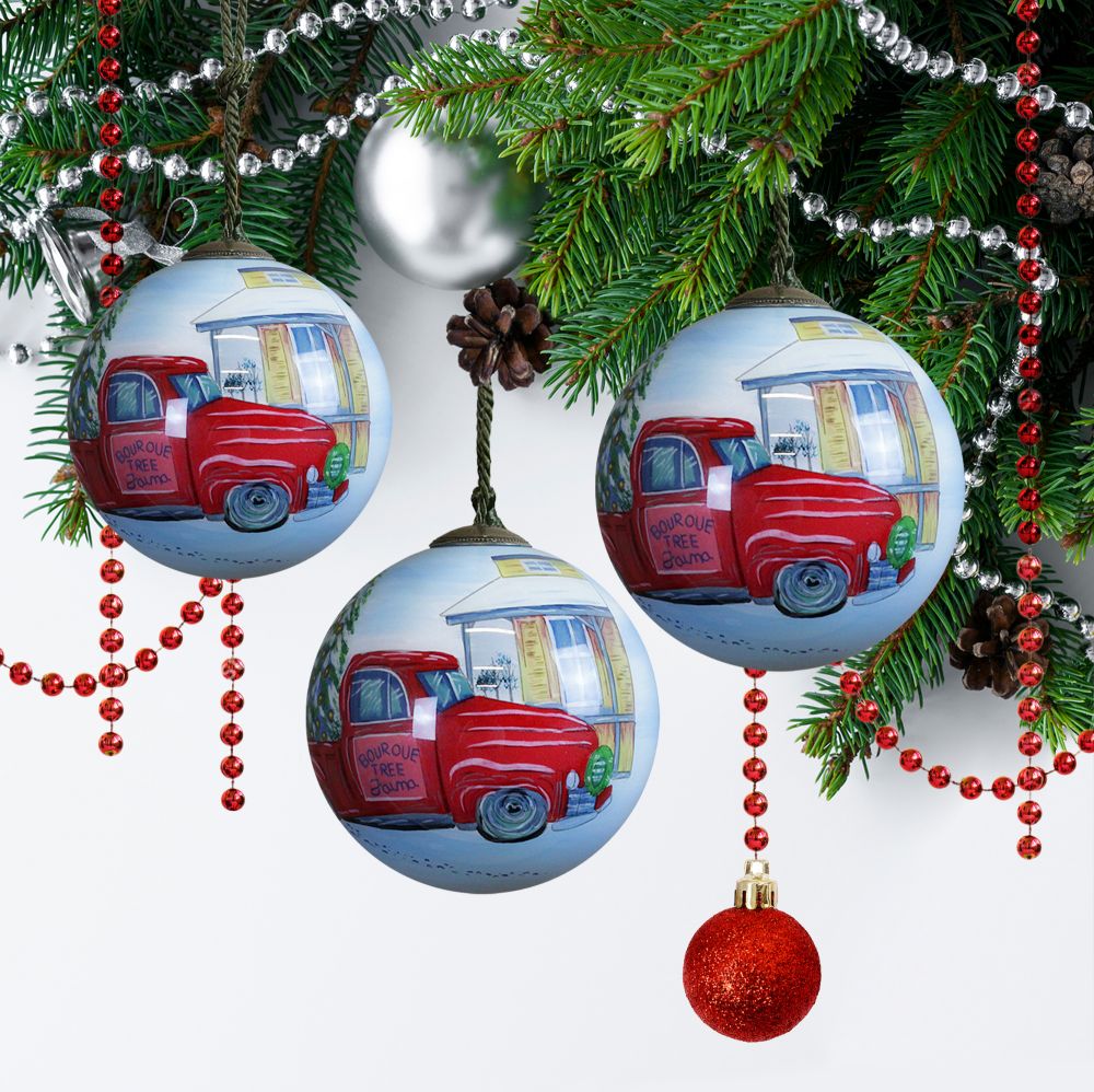 Vintage Christmas Glass Ornament Collection (Set of 3)