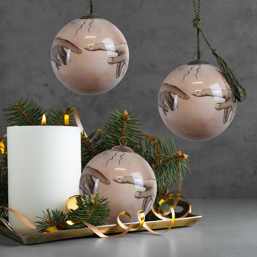 Creation of Adam Glass Ornament Collection (Set of 3)