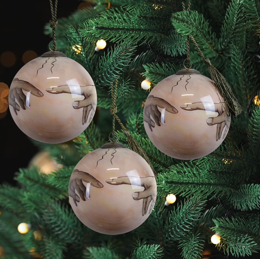 Creation of Adam Glass Ornament Collection (Set of 3)