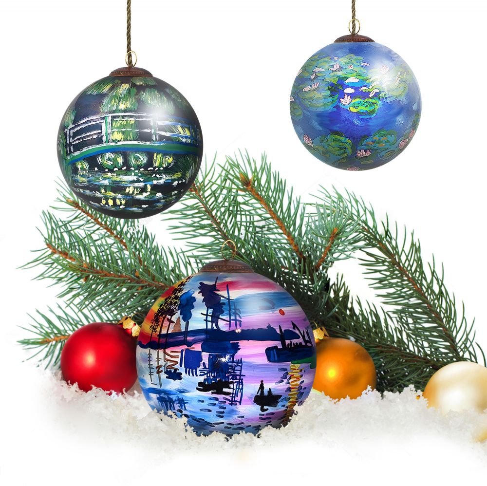 Water Views Glass Ornament Collection (Set of 3)