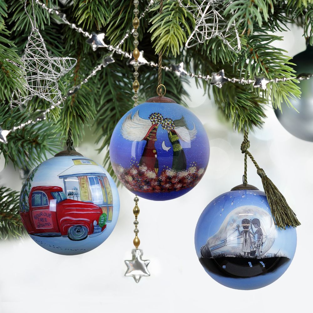 ArtistBe Specialties Glass Ornament Collection (Set of 3)