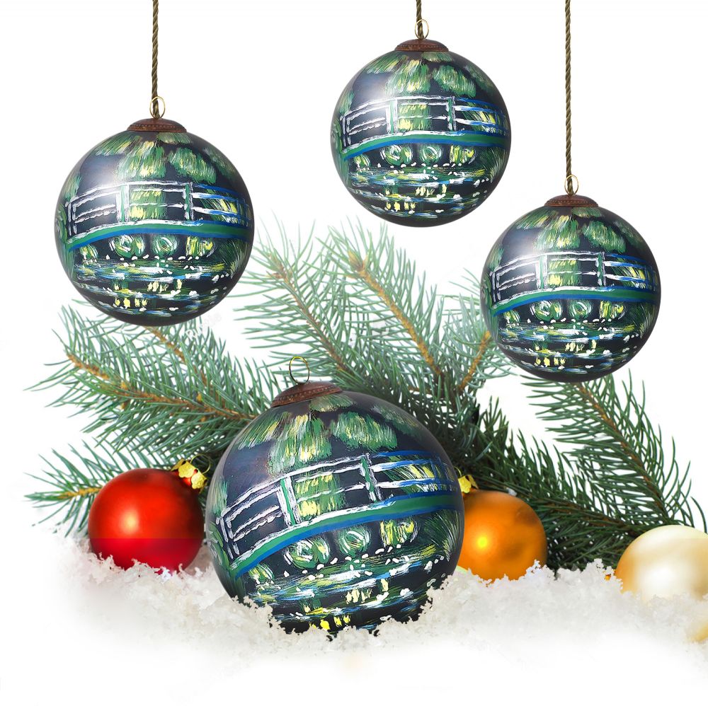 Japanese Bridge Glass Ornament Collection (Set of 4)