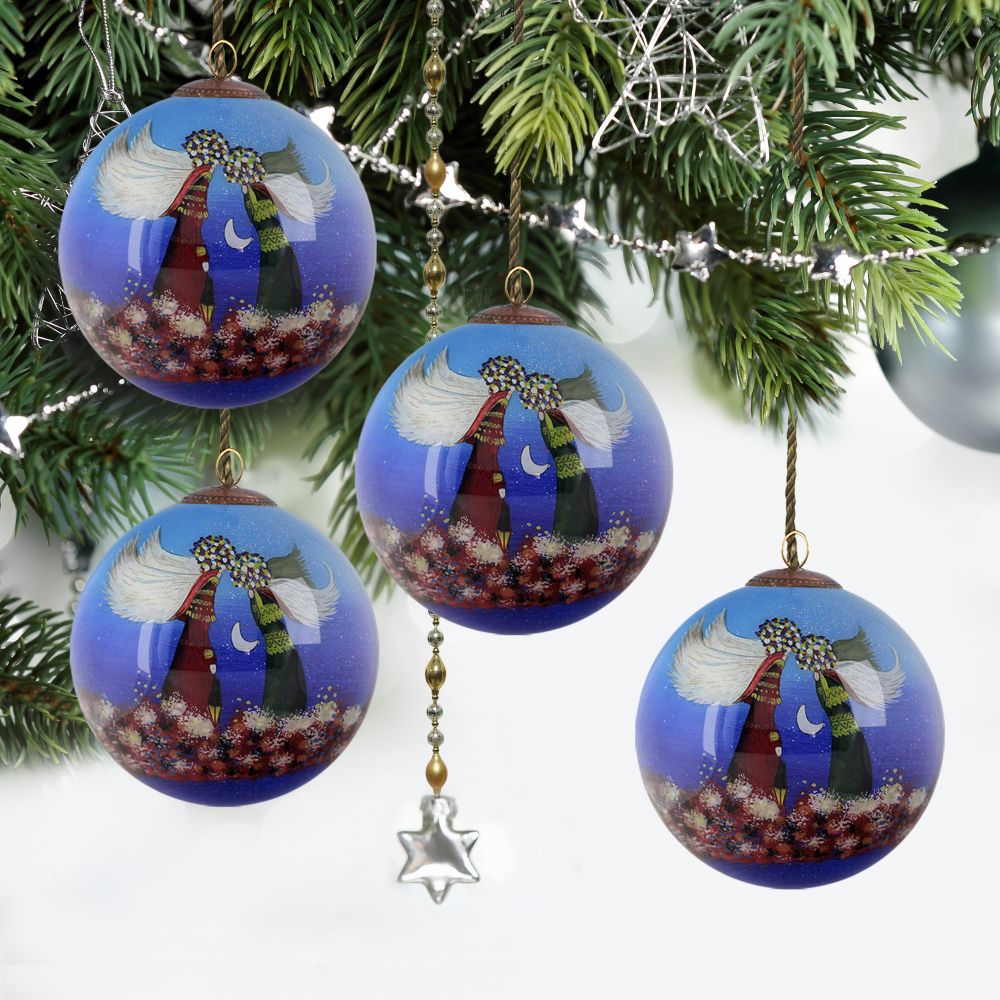 Angels, Kopania, Glass Ornament Collection (Set of 4)