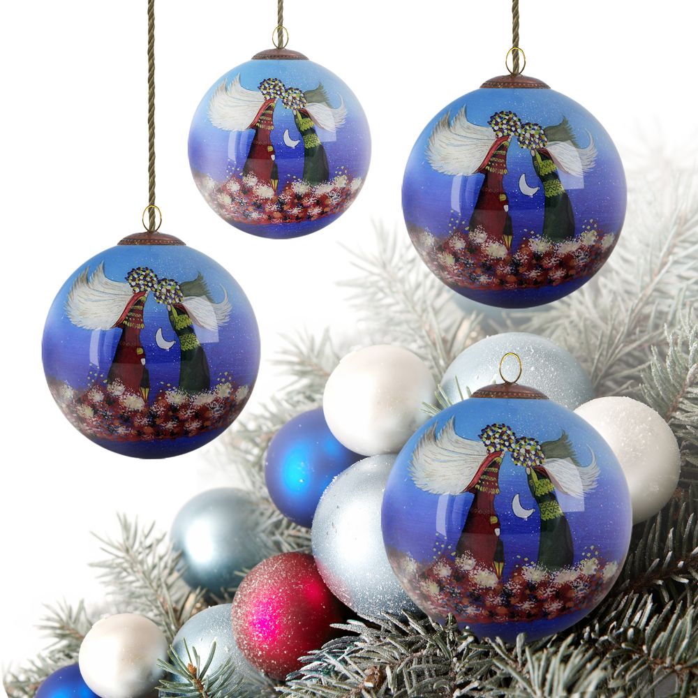 Angels, Kopania, Glass Ornament Collection (Set of 4)