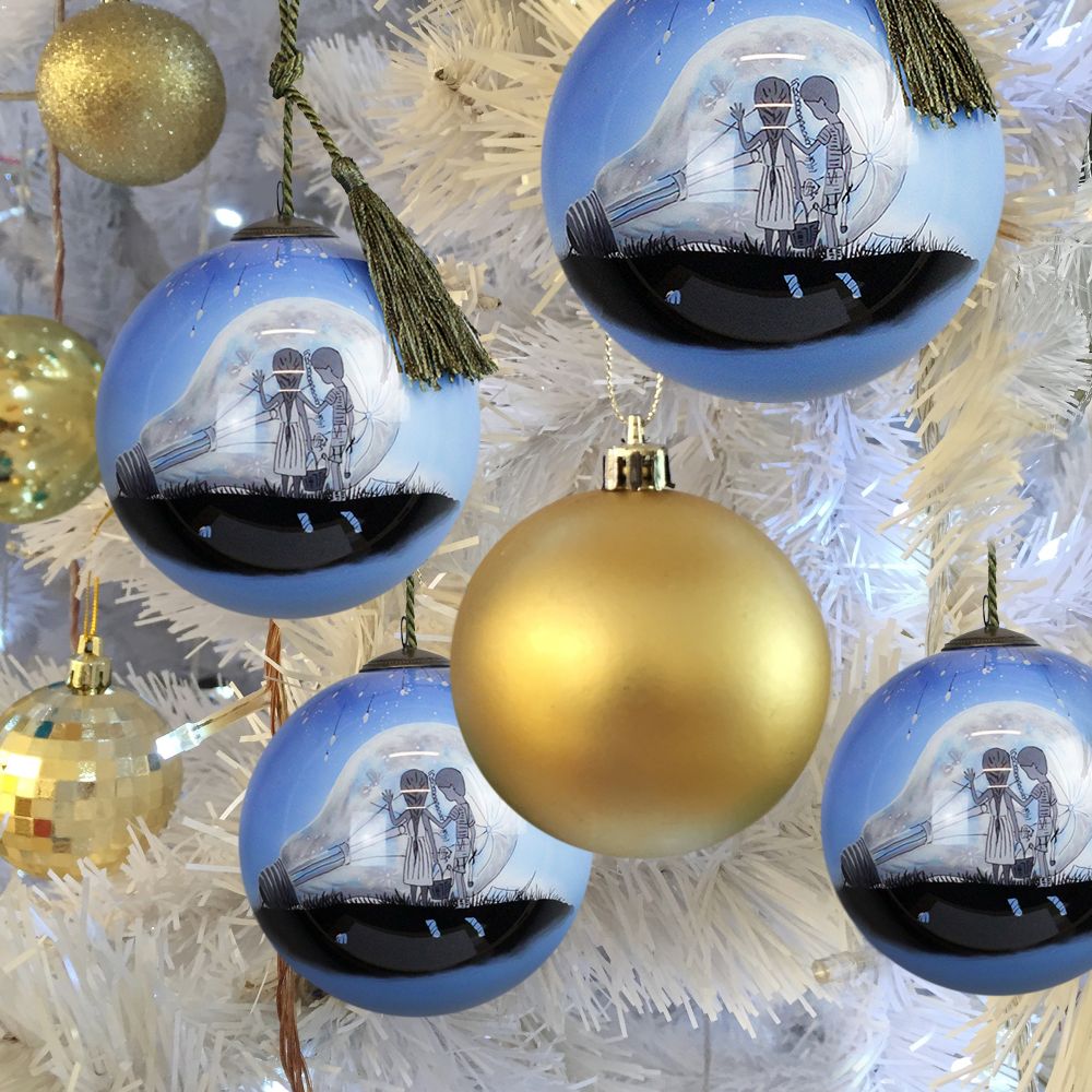 The Night We Broke The Moon Glass Ornament Collection (Set of 4)