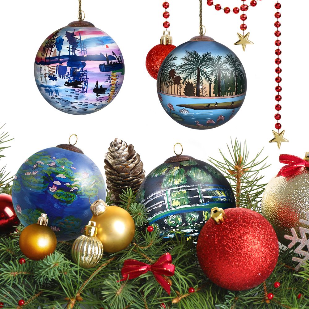 Water Ways Glass Ornament Collection (Set of 4)