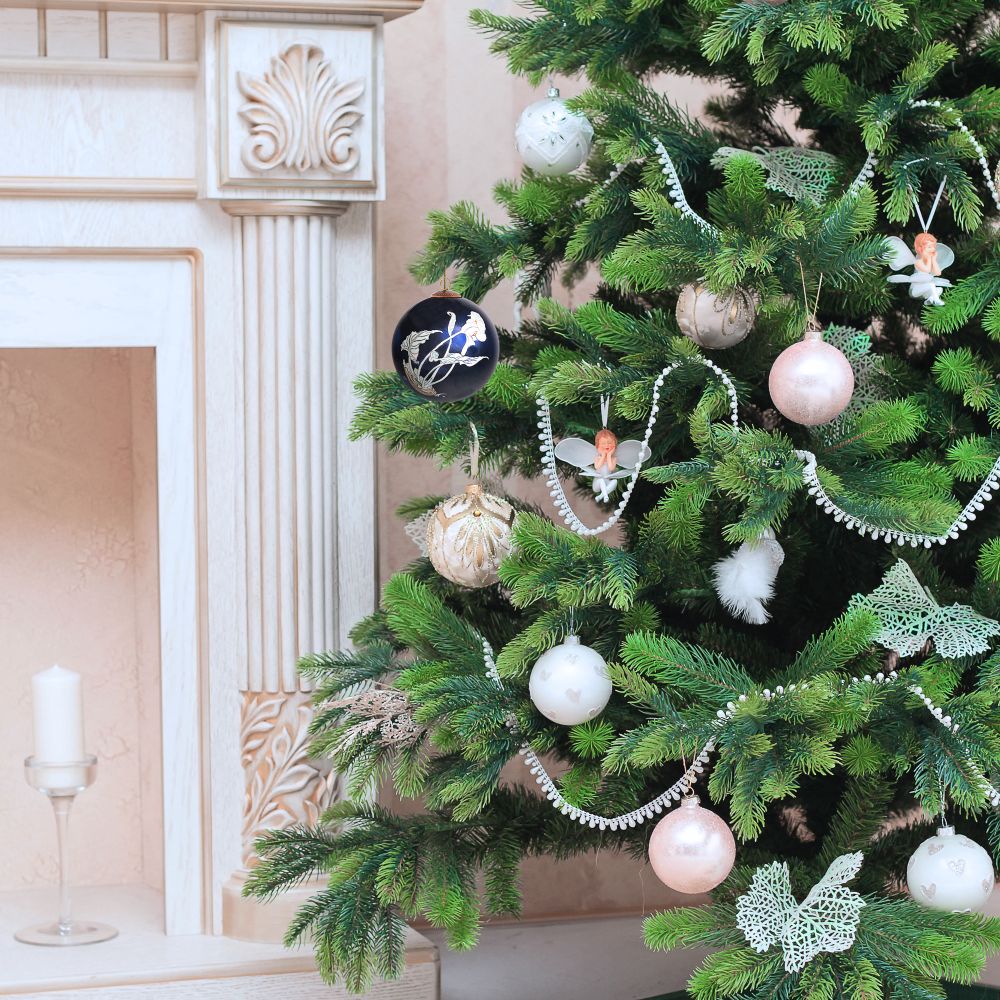 Calla Lilies (Bert Savoy) Hand Painted Glass Ornament Pre-framed