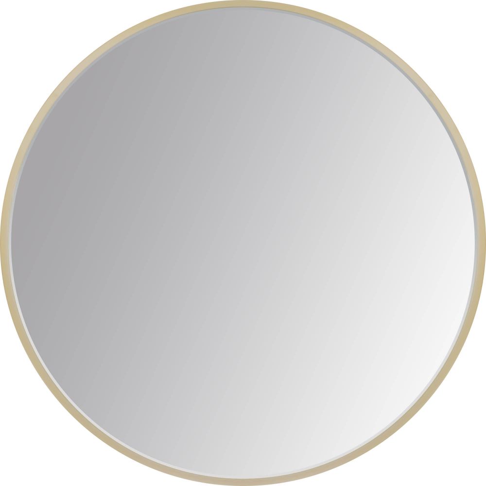 Alais Round Gold Metal Framed Mirror
