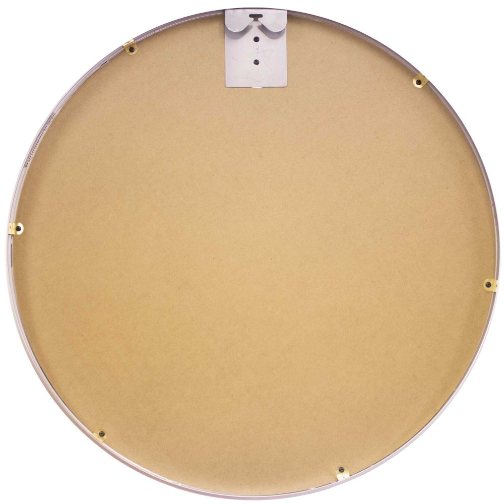 Alais Round Black Metal Framed Mirror