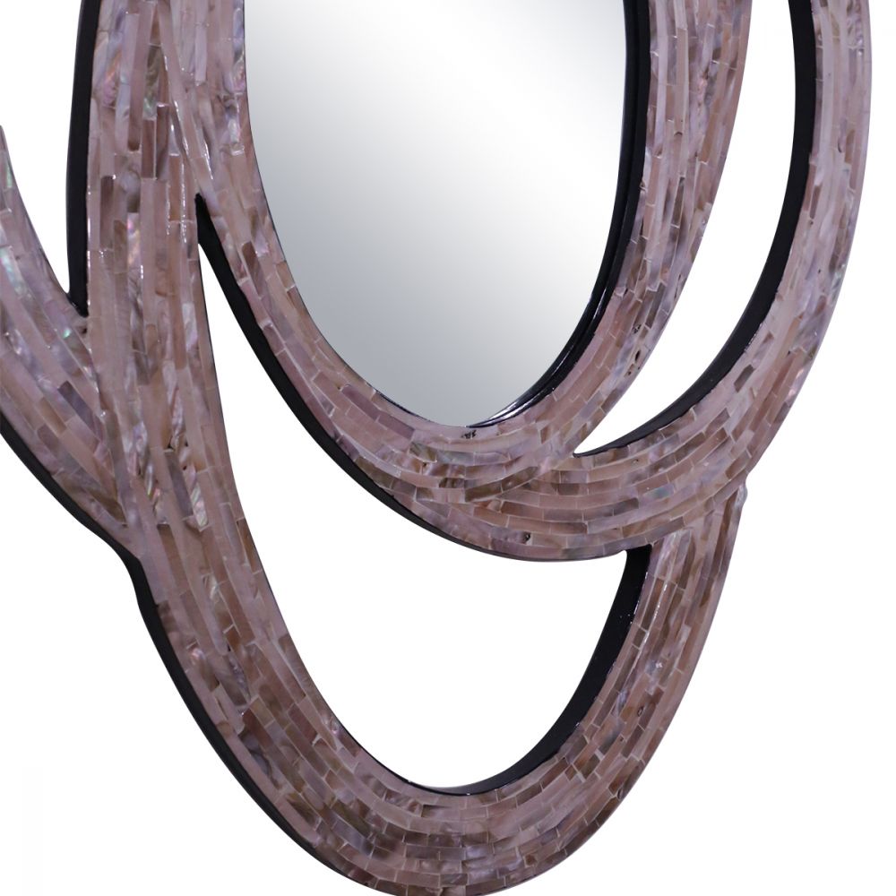 Rosey Mother of Pearl Framed Large Celtic Mirror