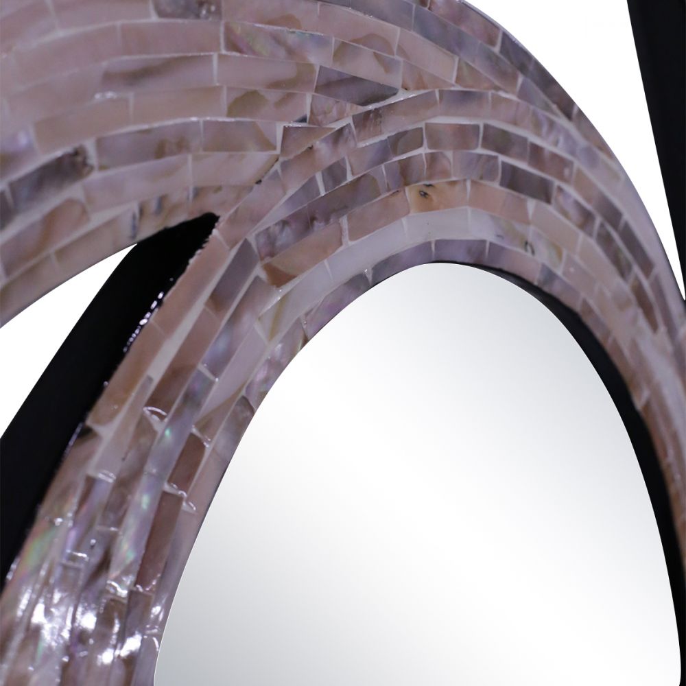 Rosey Mother of Pearl Framed Large Celtic Mirror