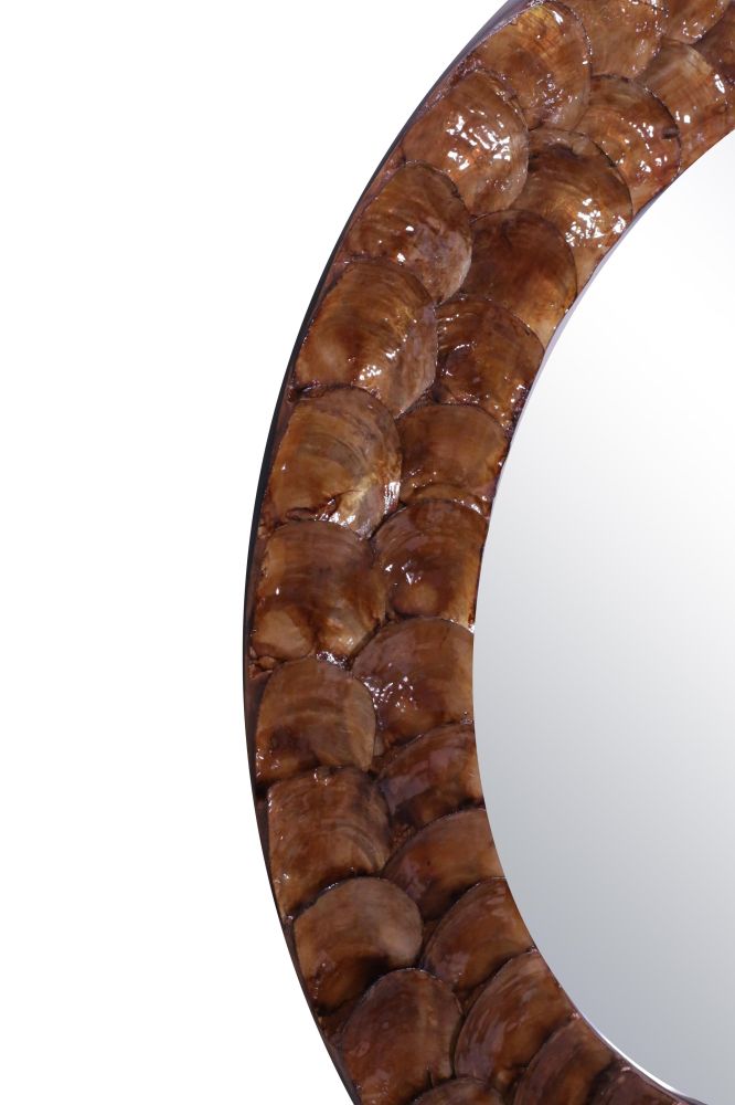 Bronze Aeolian Large Mother of Pearl Framed Mirror