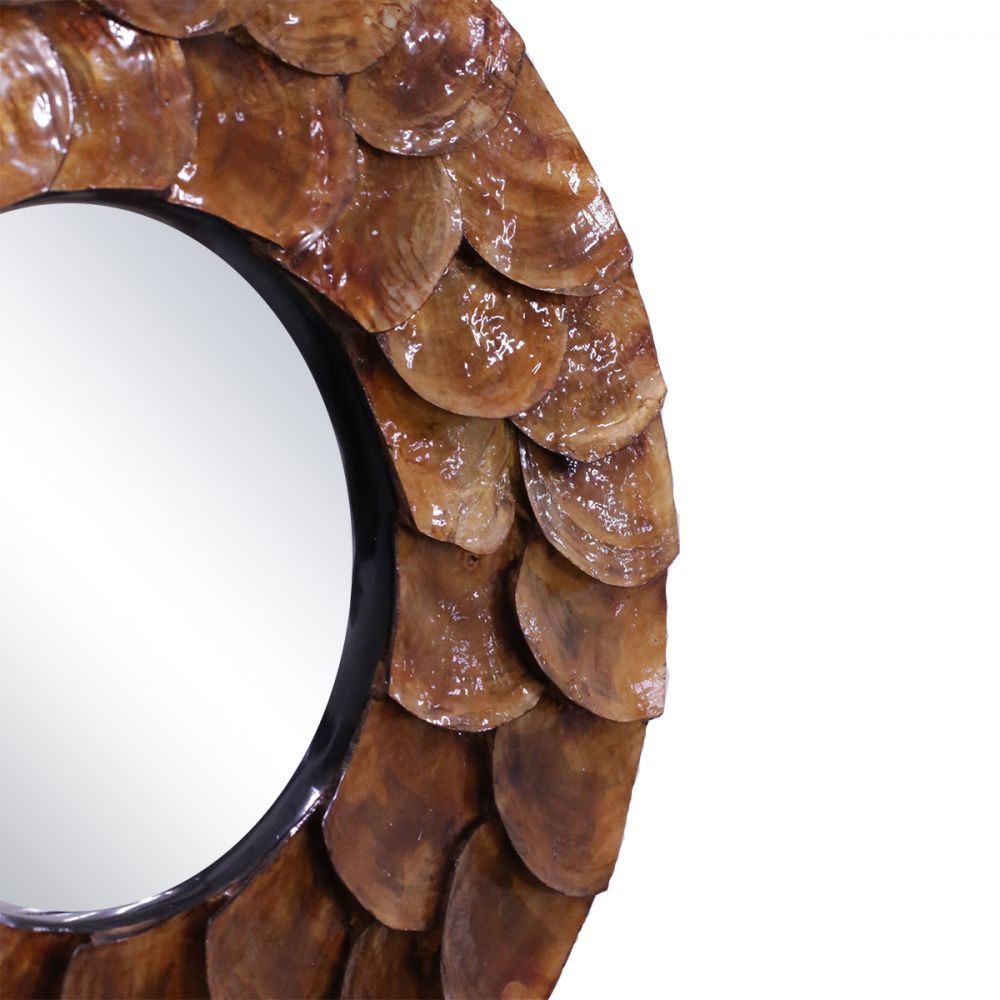 Bronze Aeolian Small Mother of Pearl Framed Mirror