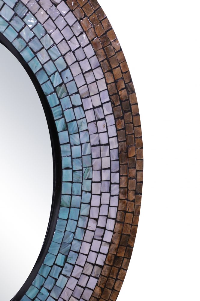 Southwestern Large Mother of Pearl Framed Mirror