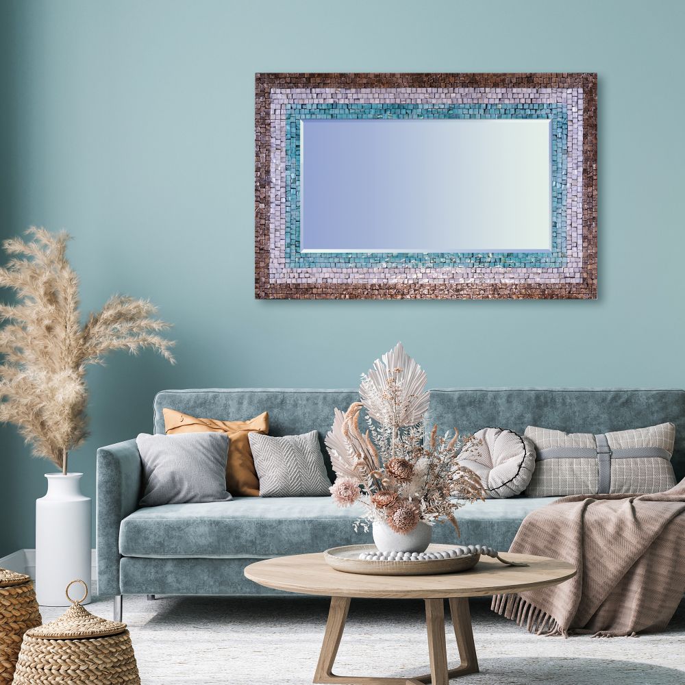 Southwestern Mother of Pearl Large Rectangle Mirror