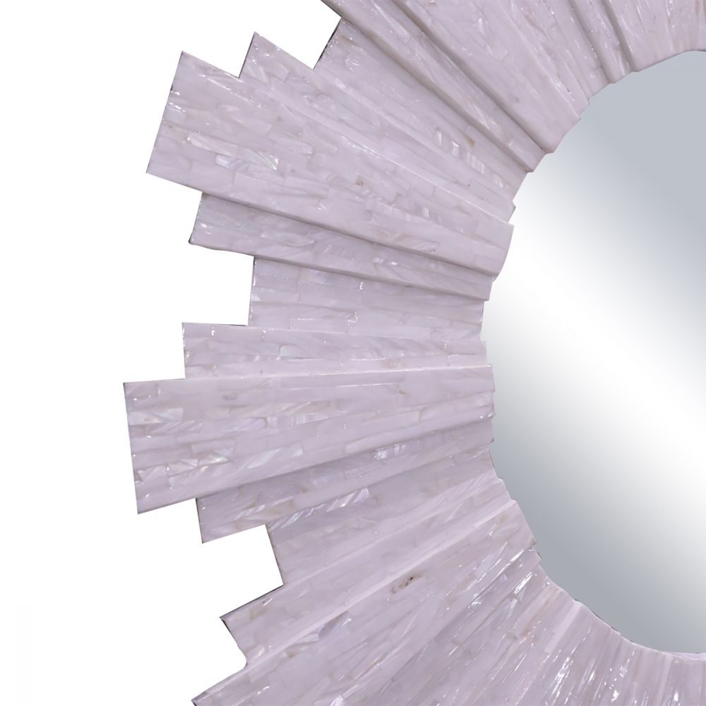 Sunburst Mother of Pearl Large Framed Mirror
