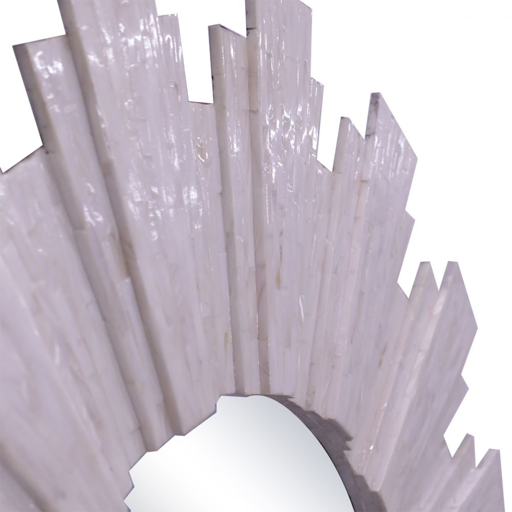 Sunburst Mother of Pearl Large Framed Mirror
