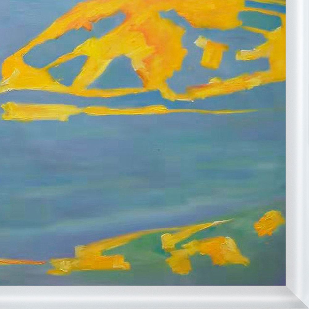 Summer, Dune in Zeeland Pre-framed - Moderne Blanc Frame 24" X 36"