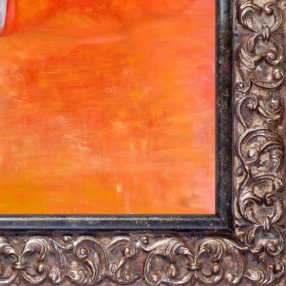 White Rose in a Glass Pre-framed - Brasovia Frame 20"X24"