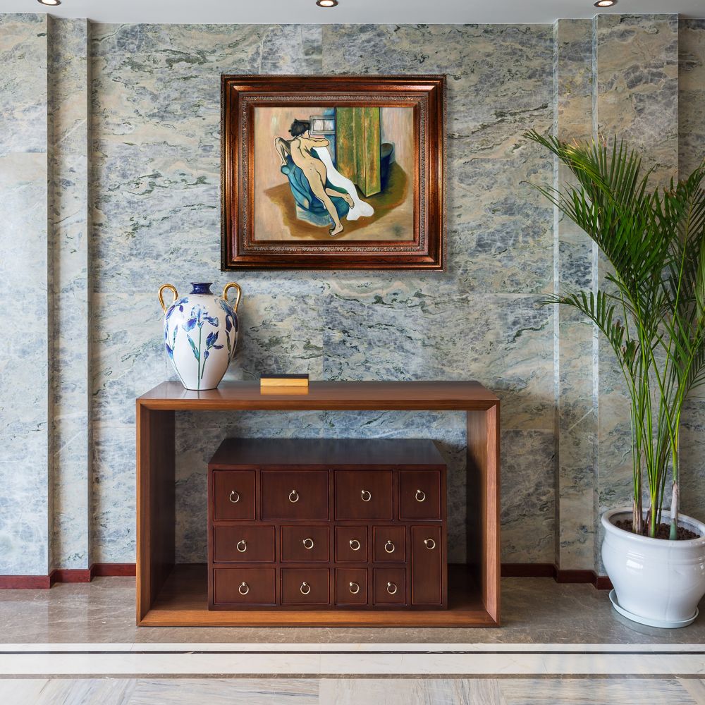 After the bath Pre-framed - Mediterranean Bronze Frame 20"X24"