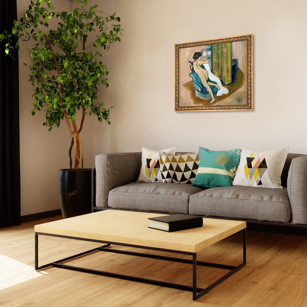 After the bath Pre-framed - Versailles Gold Frame 20" X 24"