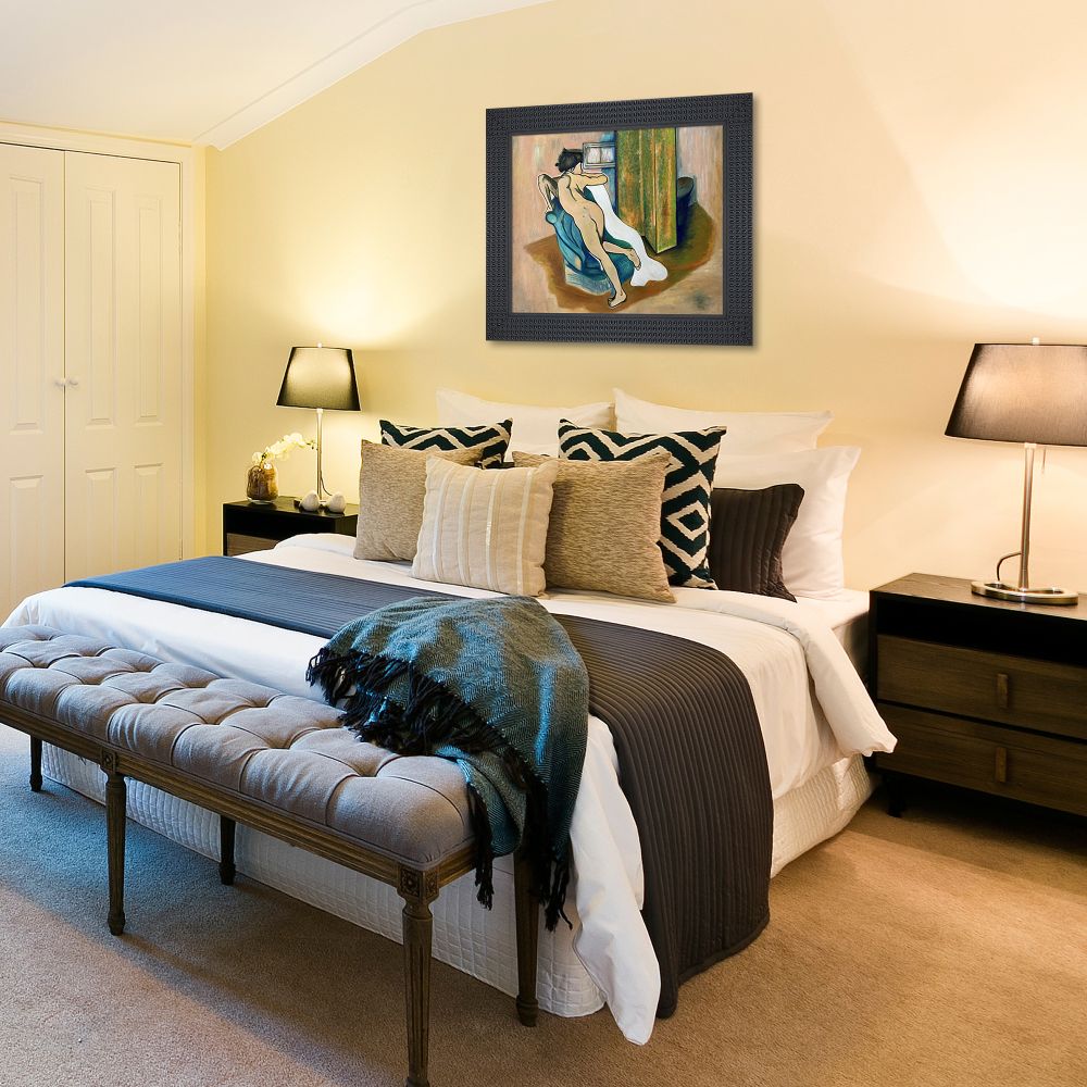 After the bath Pre-framed - Java Bean Frame 20" X 24"