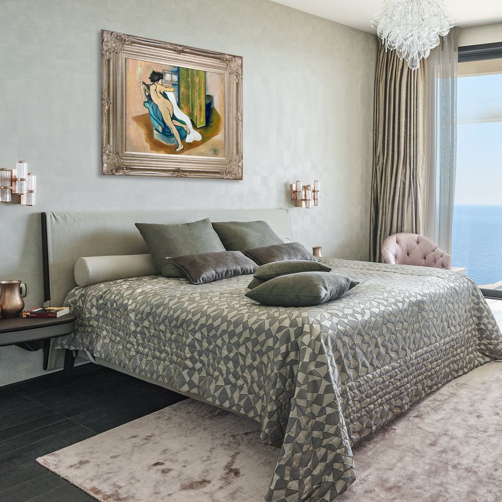 After the bath Pre-framed - Renaissance Champagne Frame 20"X24"