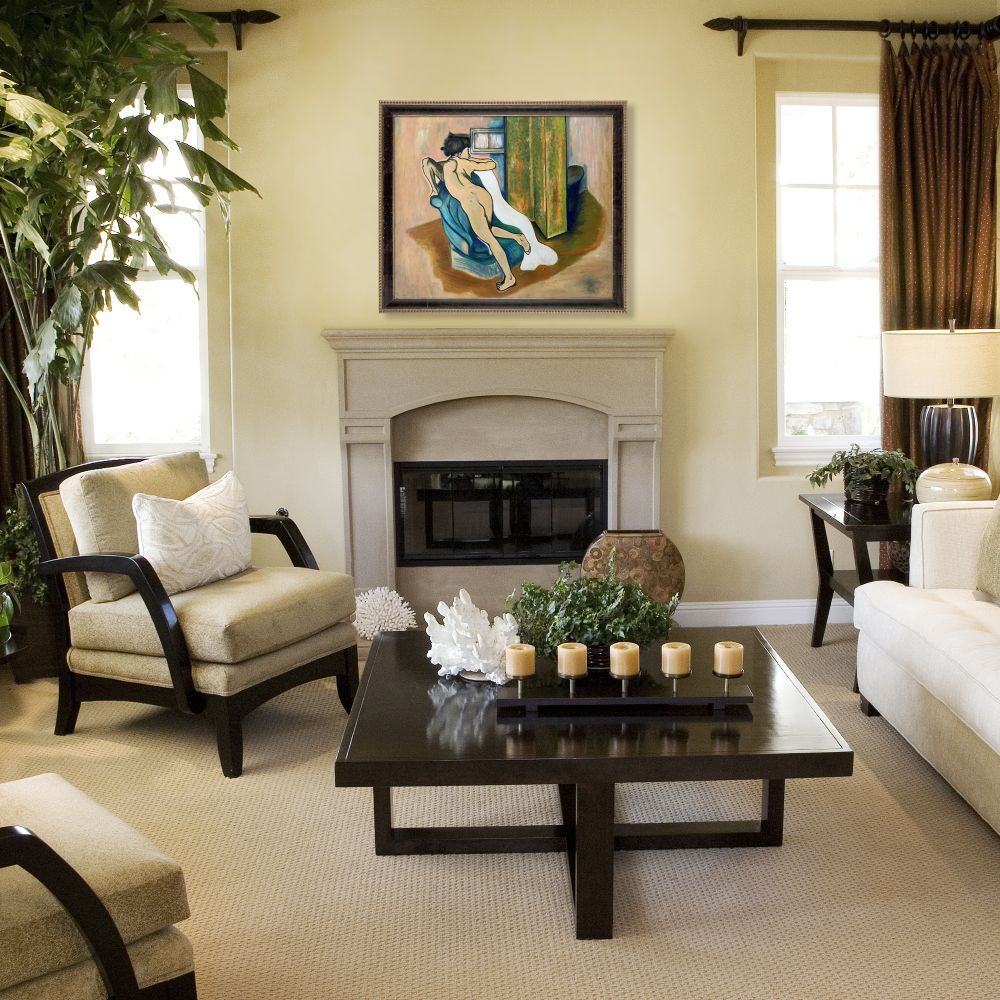 After the bath Pre-framed - Hermitage Cabernet Scooped Frame 20X24