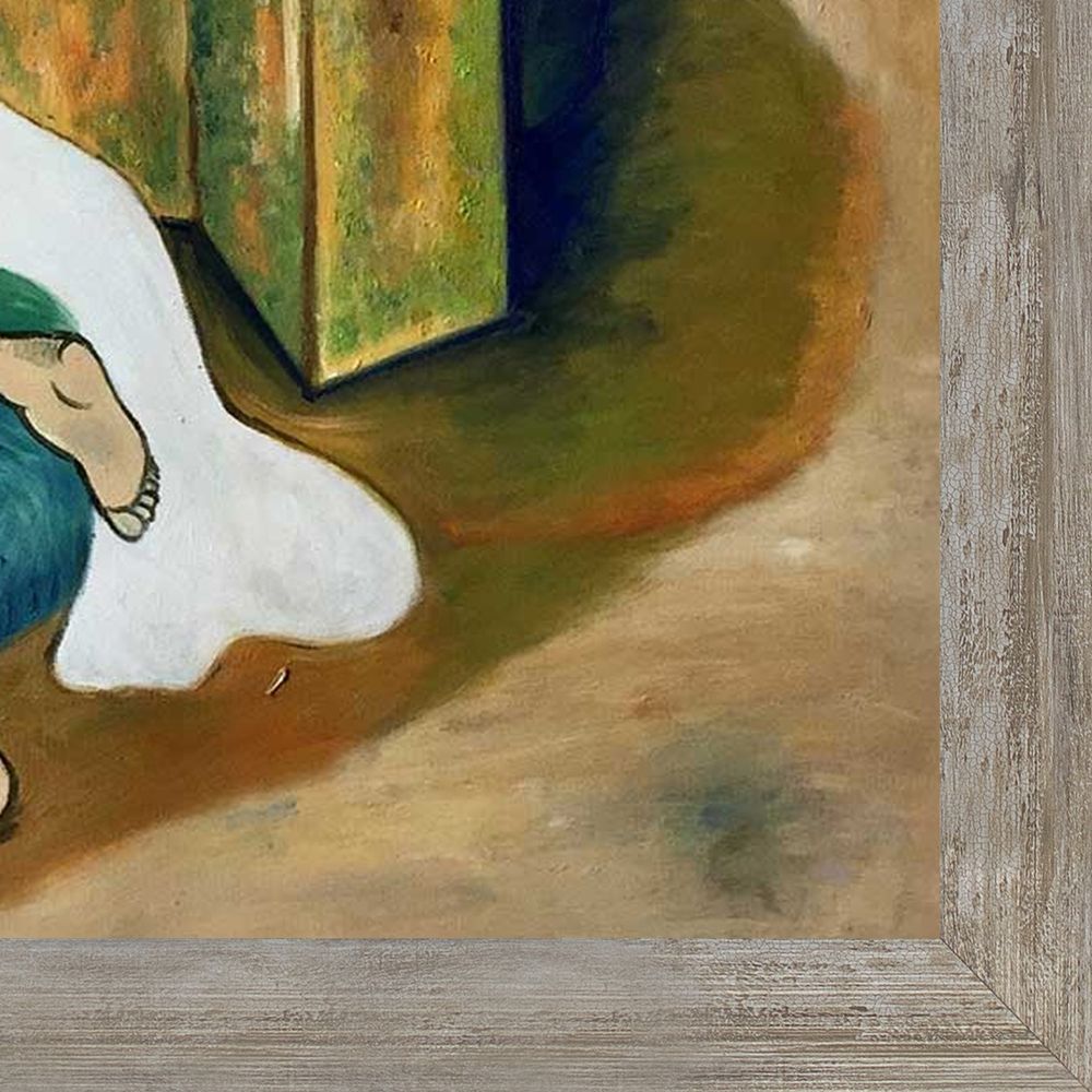 After the bath Pre-framed - Metropolitan Pewter Frame 20" X 24"